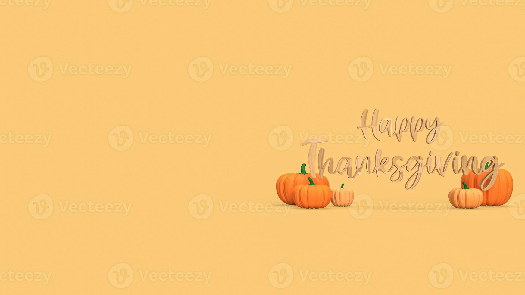 The pumpkin for Thanksgiving day concept 3d rendering photo
