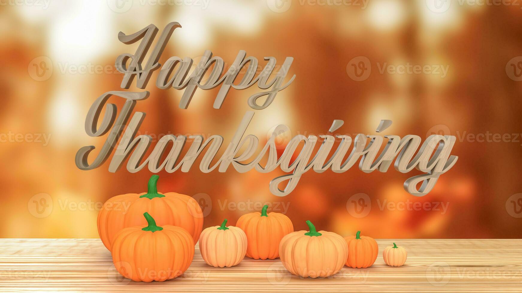 The pumpkin for Thanksgiving day concept 3d rendering photo