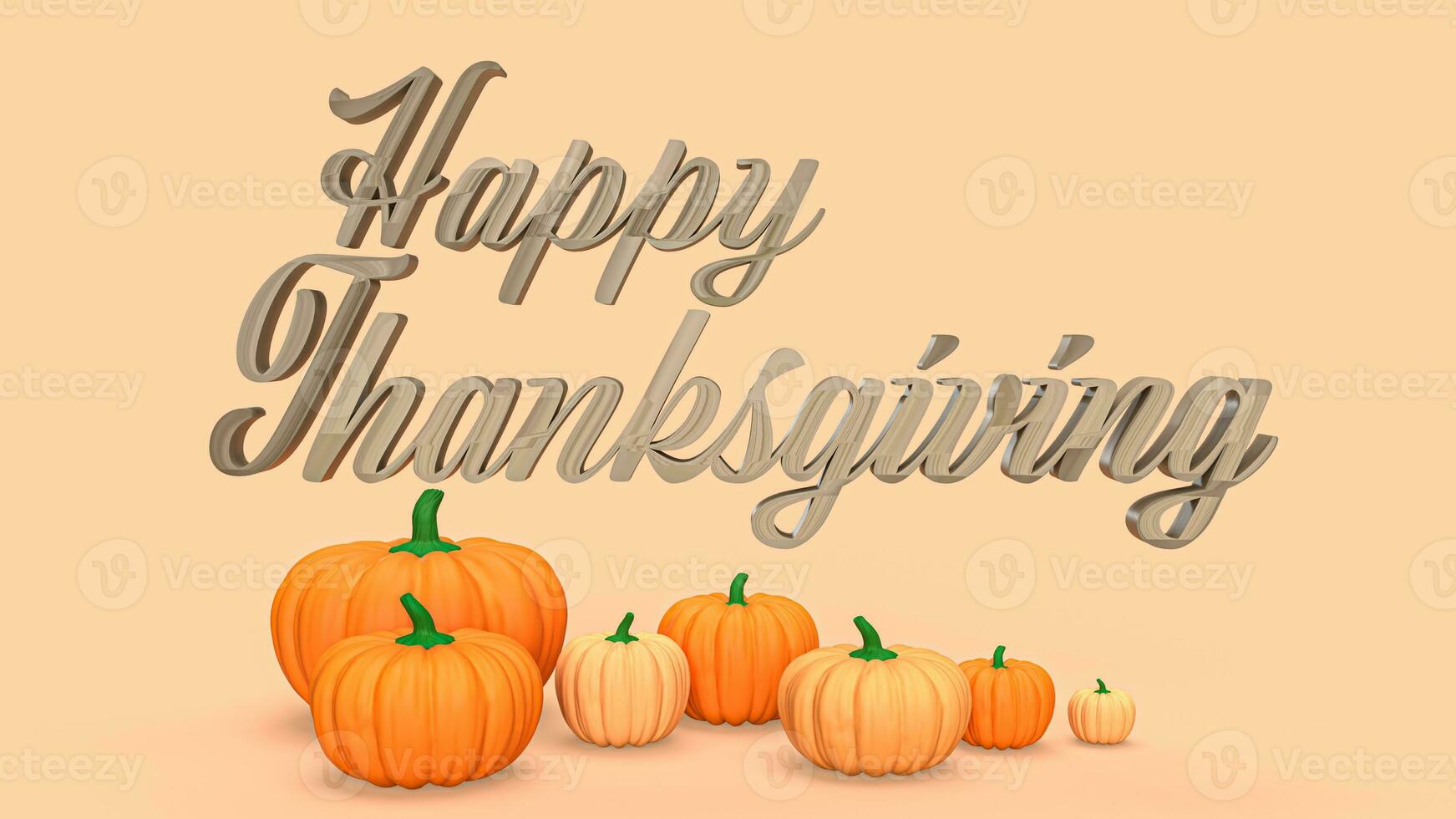 The pumpkin for Thanksgiving day concept 3d rendering photo