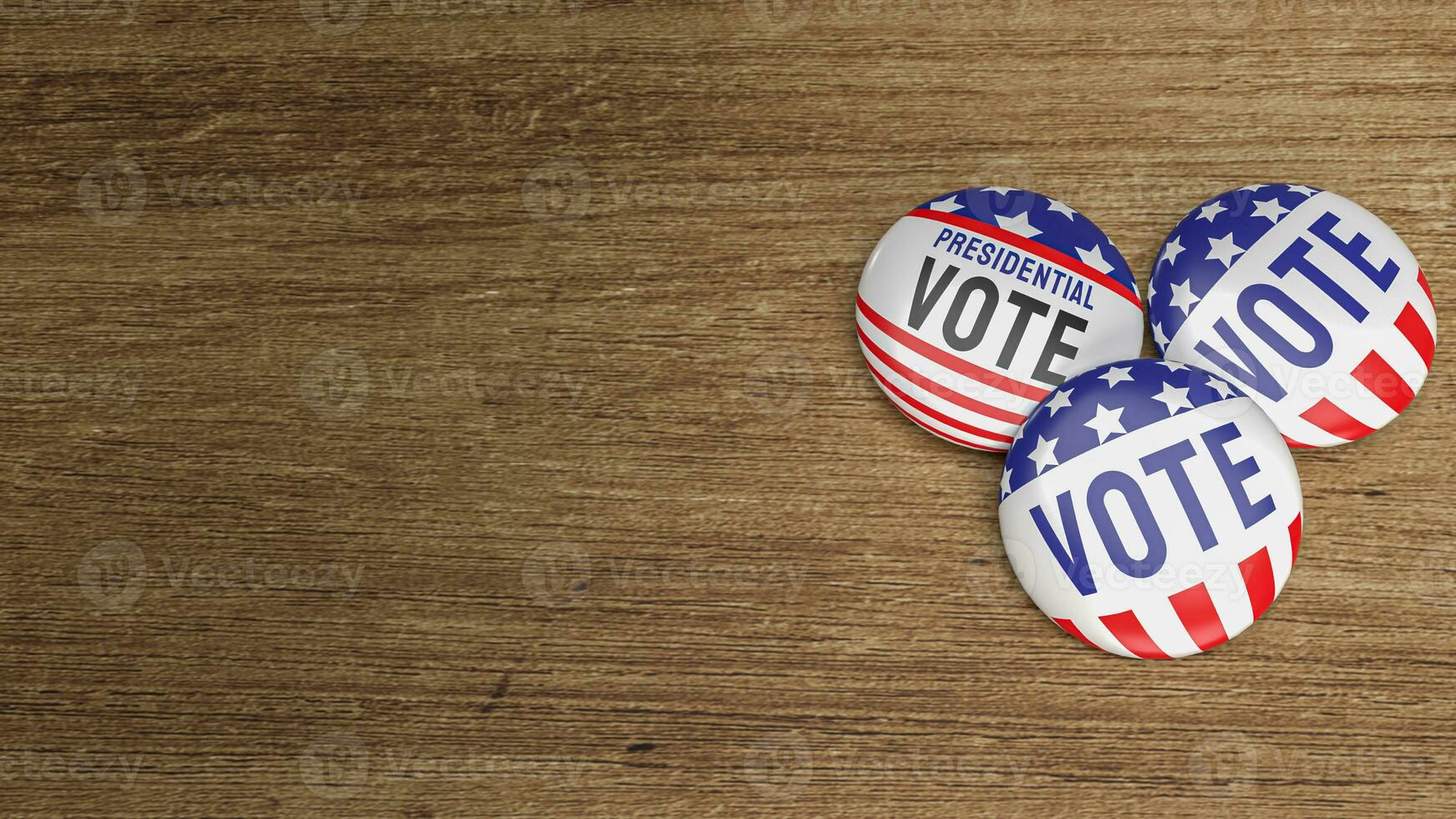 The Button Black Badge Brooch Decor for Vote concept 3d rendering photo