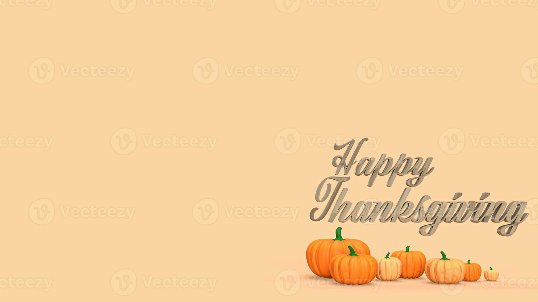 The pumpkin for Thanksgiving day concept 3d rendering photo