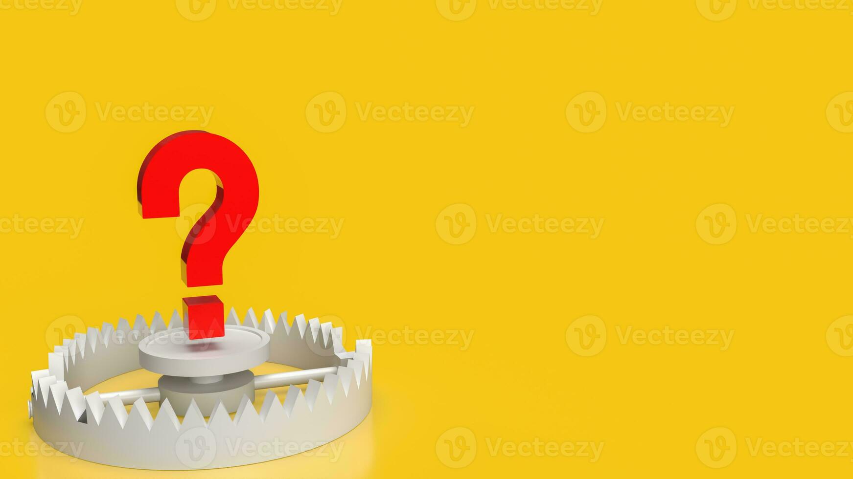 The Question on Bear trap for Business concept 3d rendering photo