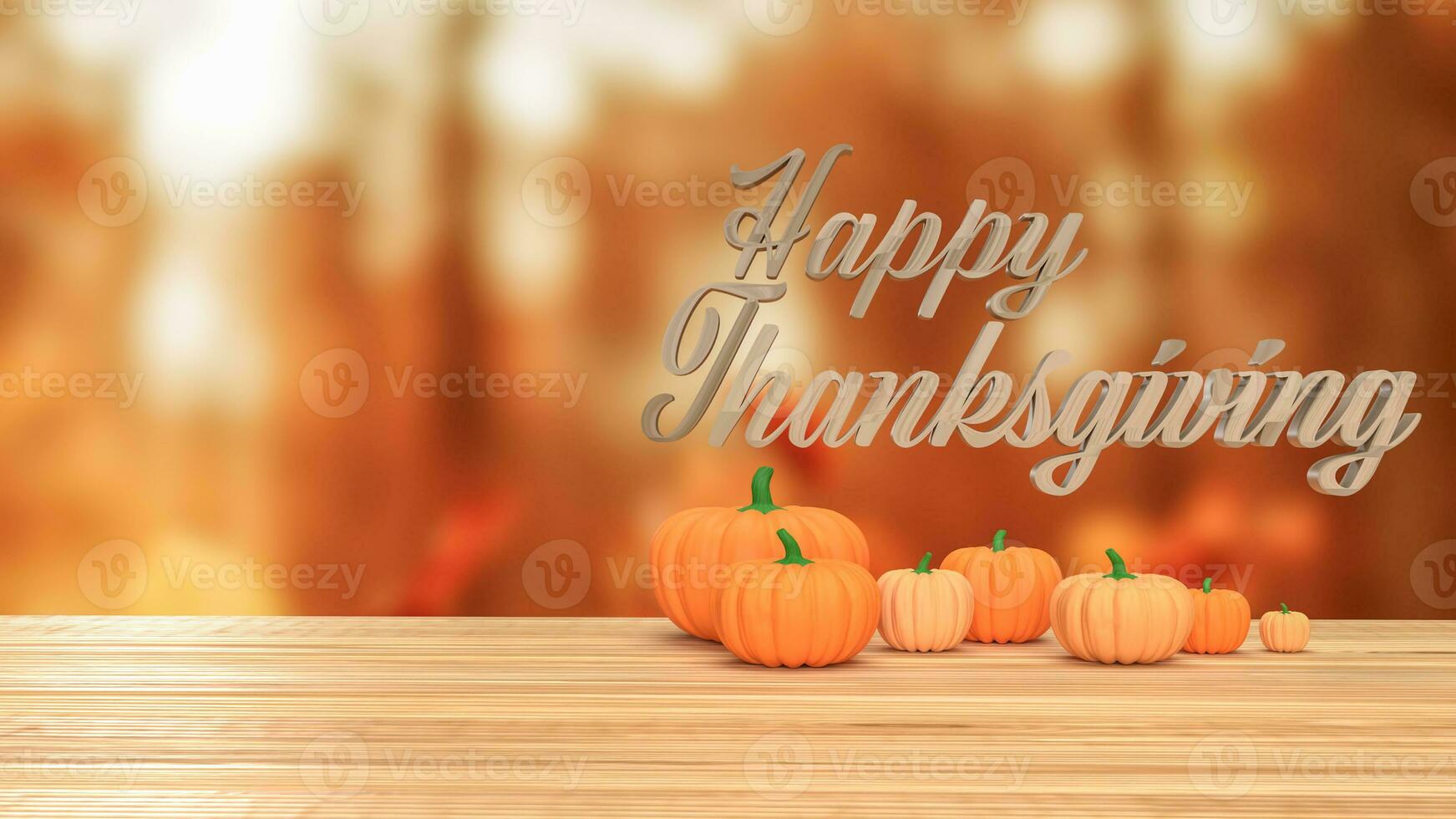 The pumpkin for Thanksgiving day concept 3d rendering photo