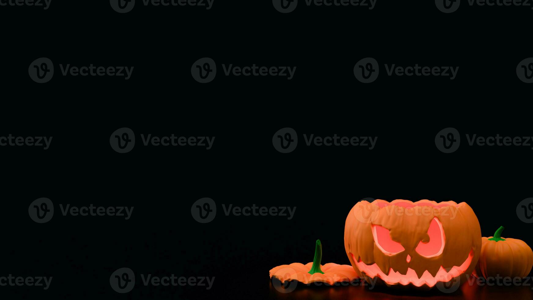 The jack o lantern pumpkin for halloween content 3d rendering photo