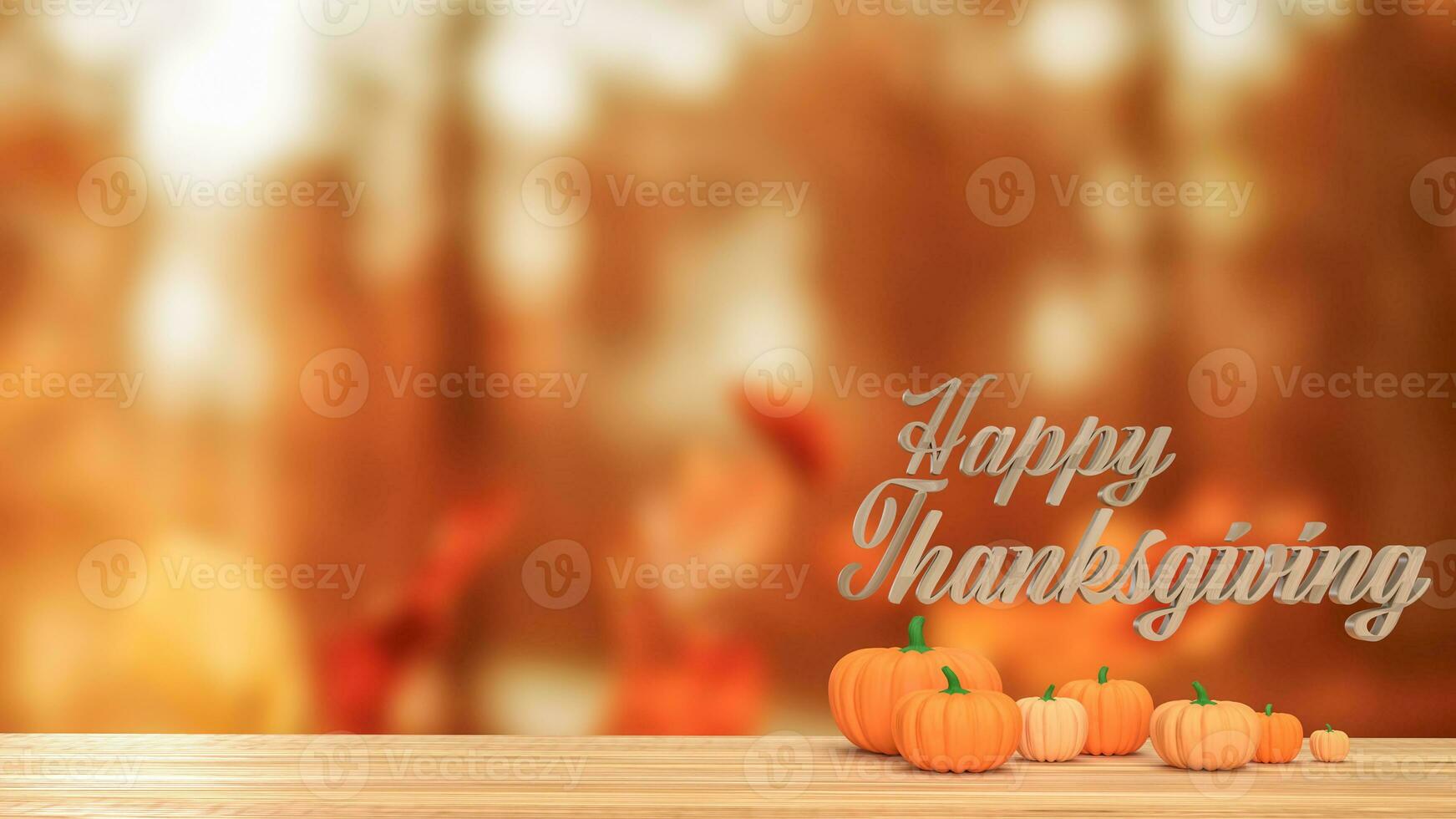 The pumpkin for Thanksgiving day concept 3d rendering photo