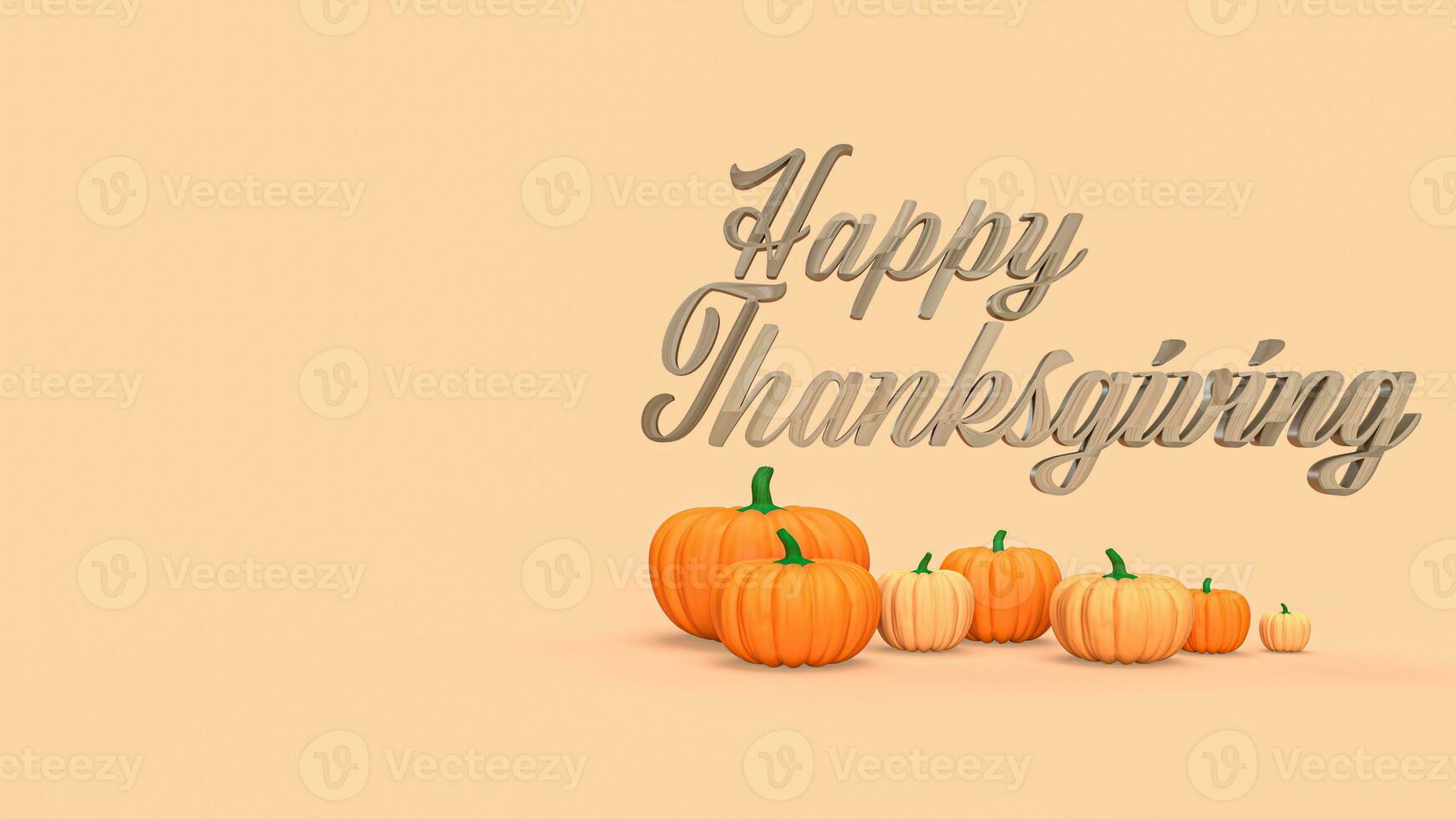 The pumpkin for Thanksgiving day concept 3d rendering photo