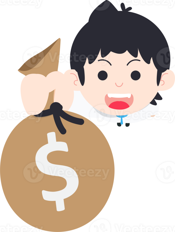 SD Business Man Isolated icons People Cartoon Character Flat illustration Png