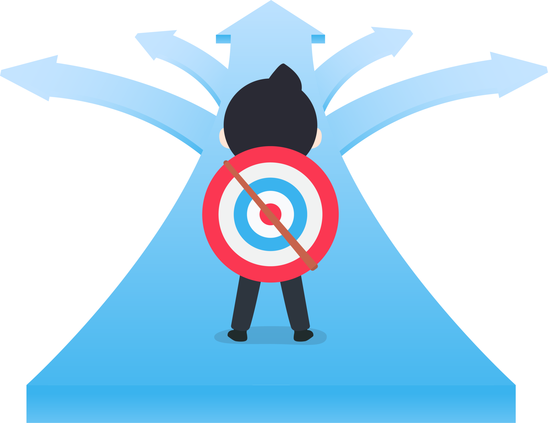 SD Business Man Carry The Target Behind And Choose A Path To Start A sd-business-man-carry-the-target-behind-and-choose-a-path-to-start-a