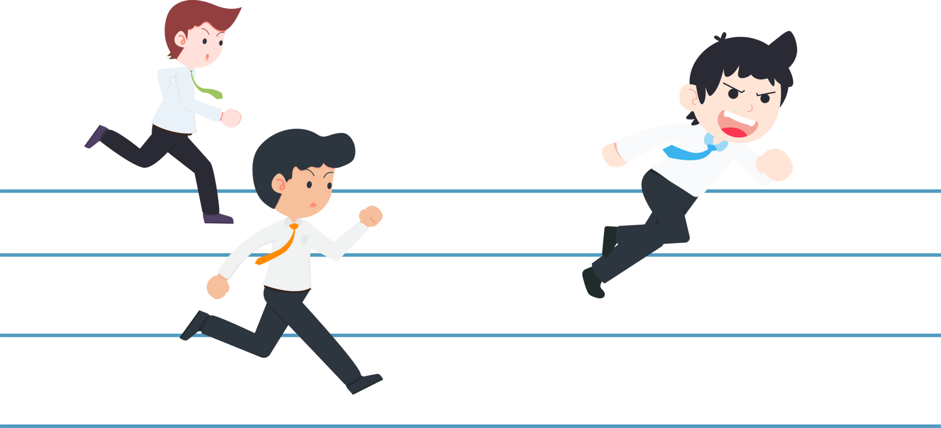 SD business man Running in competition if they have a good business