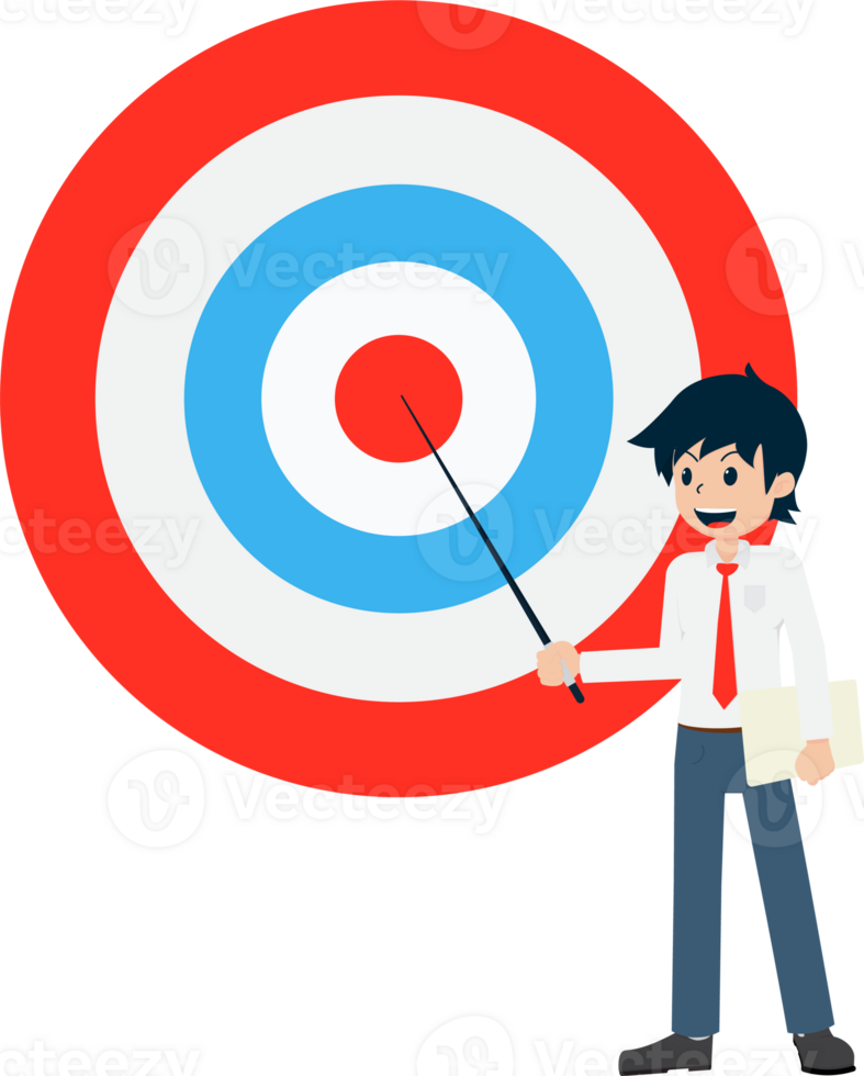 Salary Man  Present and point at the center of the target. Present own goals png