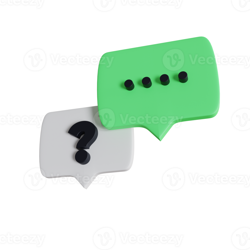 conversation retro style 3d illustration png