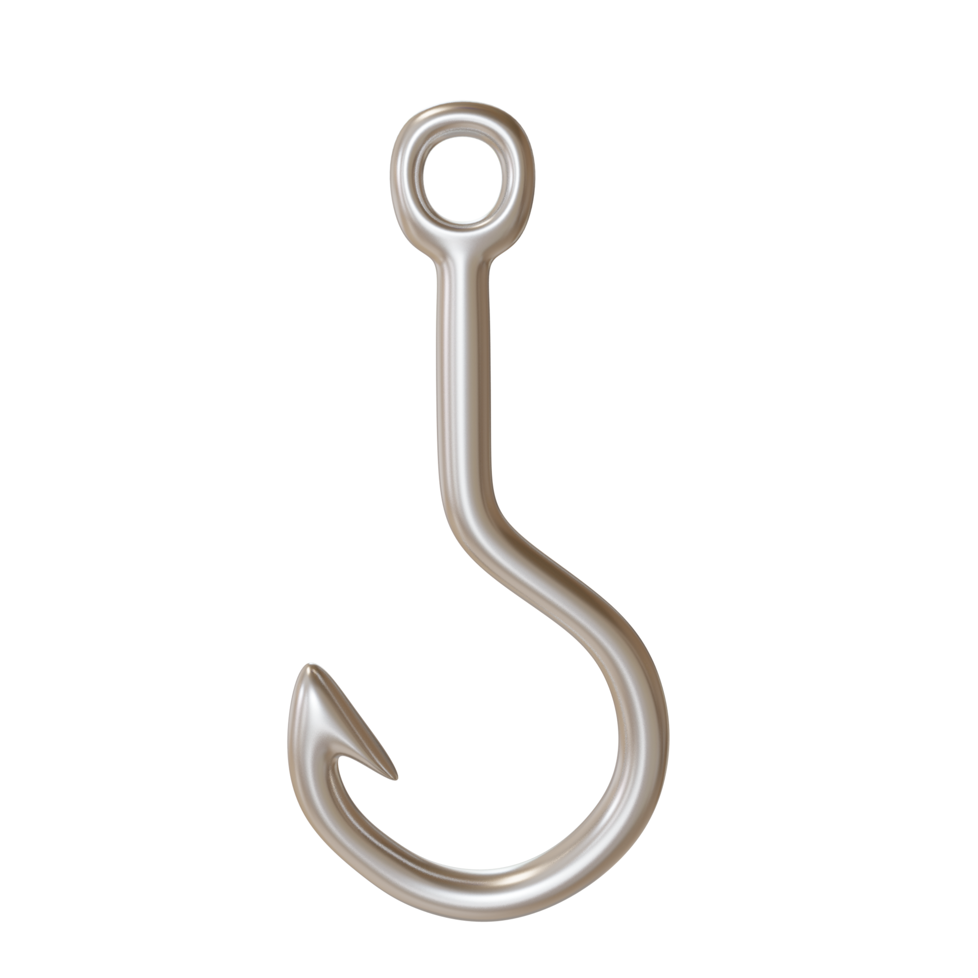 3d render fishing hook icon 26849823 PNG