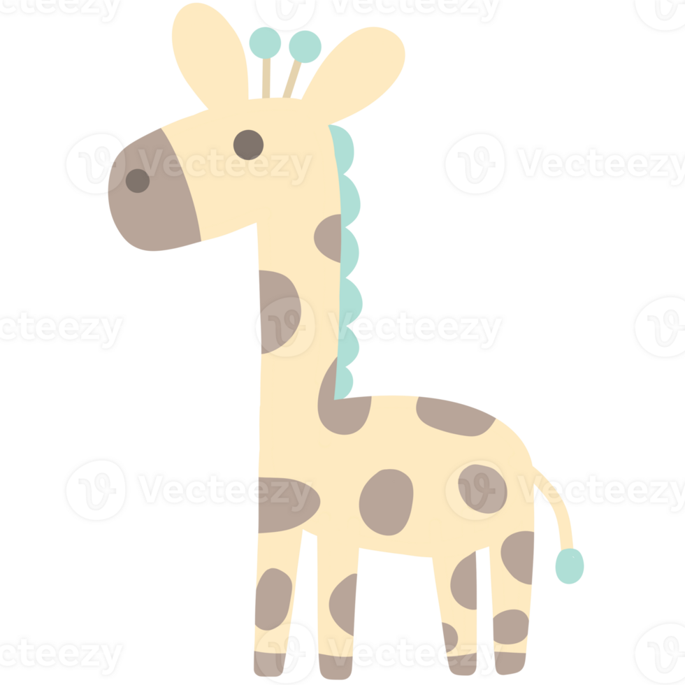 Cute giraffe character png