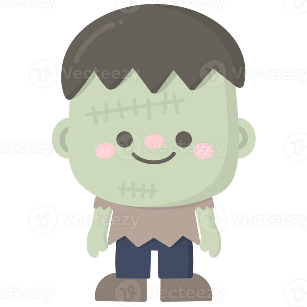 Cute zombie Halloween costume png