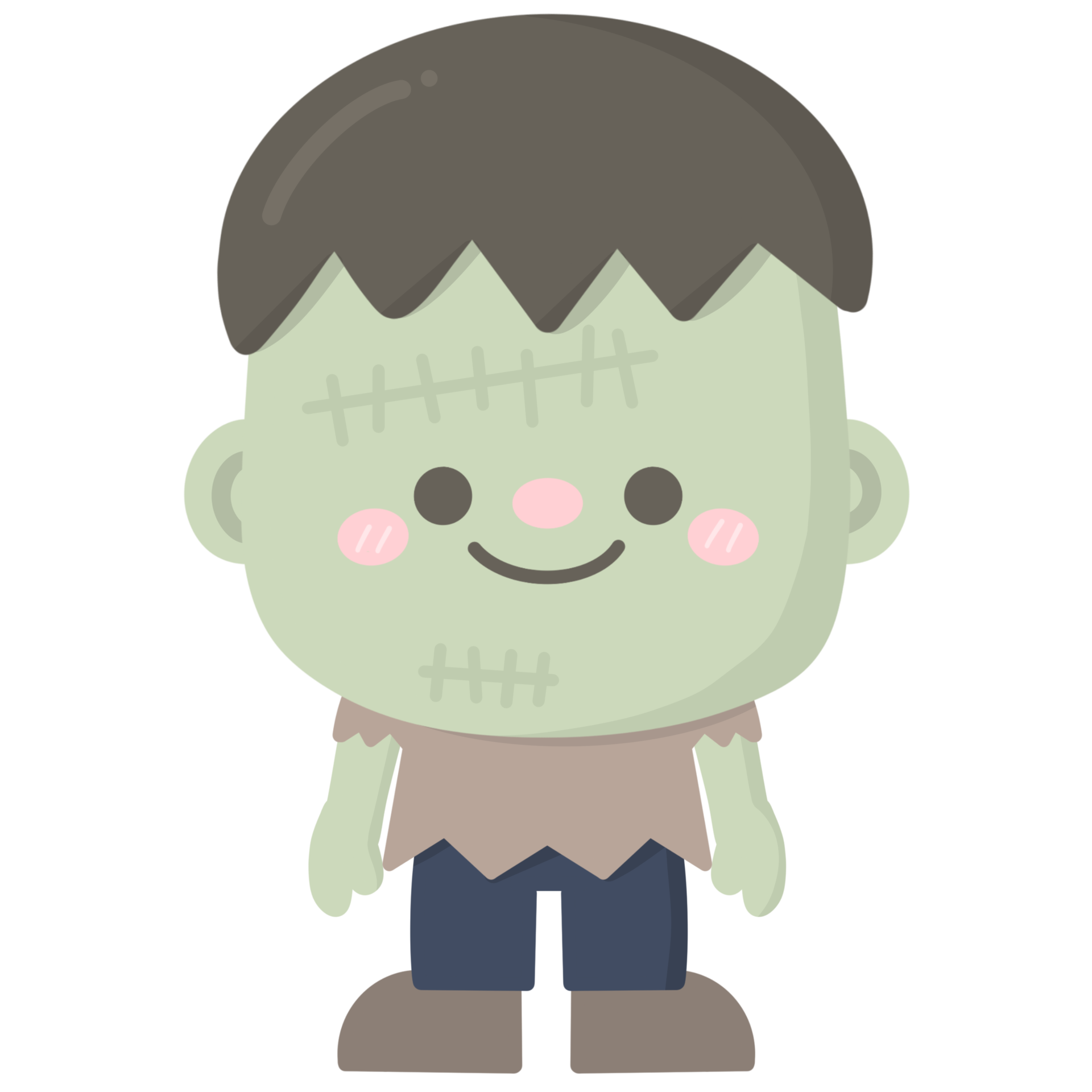 Cute zombie Halloween costume 26849931 PNG