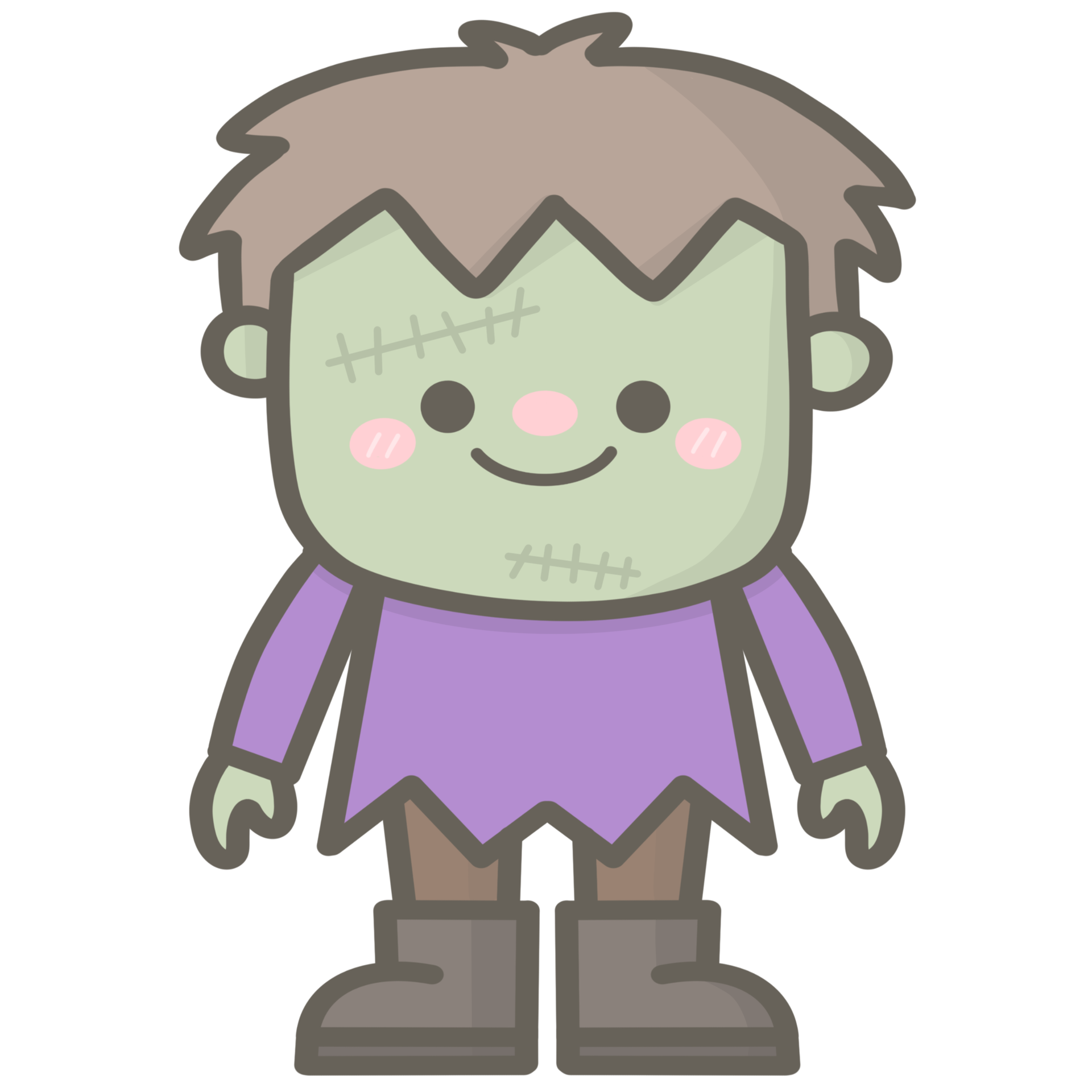 Cute zombie Halloween costume 26849935 PNG