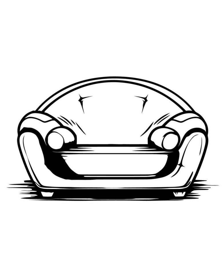 simple sofa illustration vector