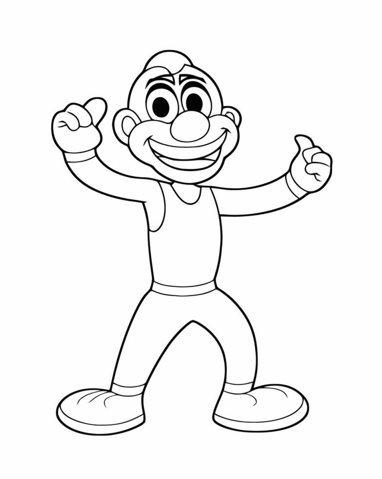 clown coloring page 26850163 Vector Art at Vecteezy