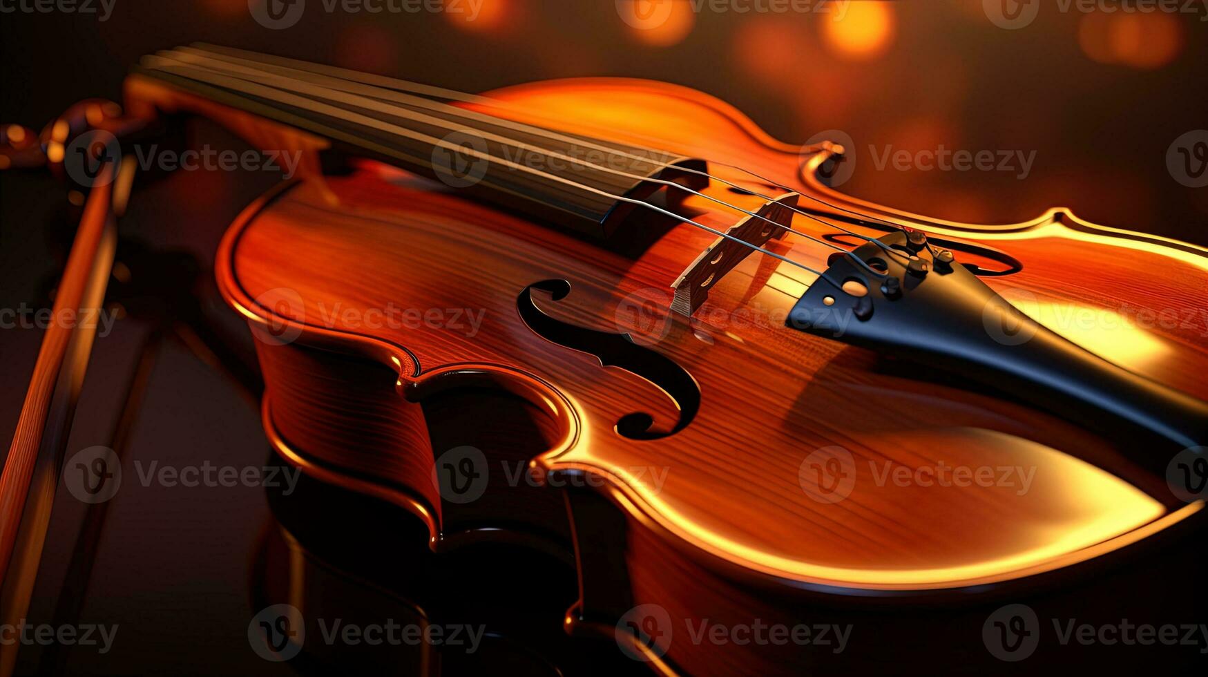 musical instrumento violín fondo, generado por ai foto