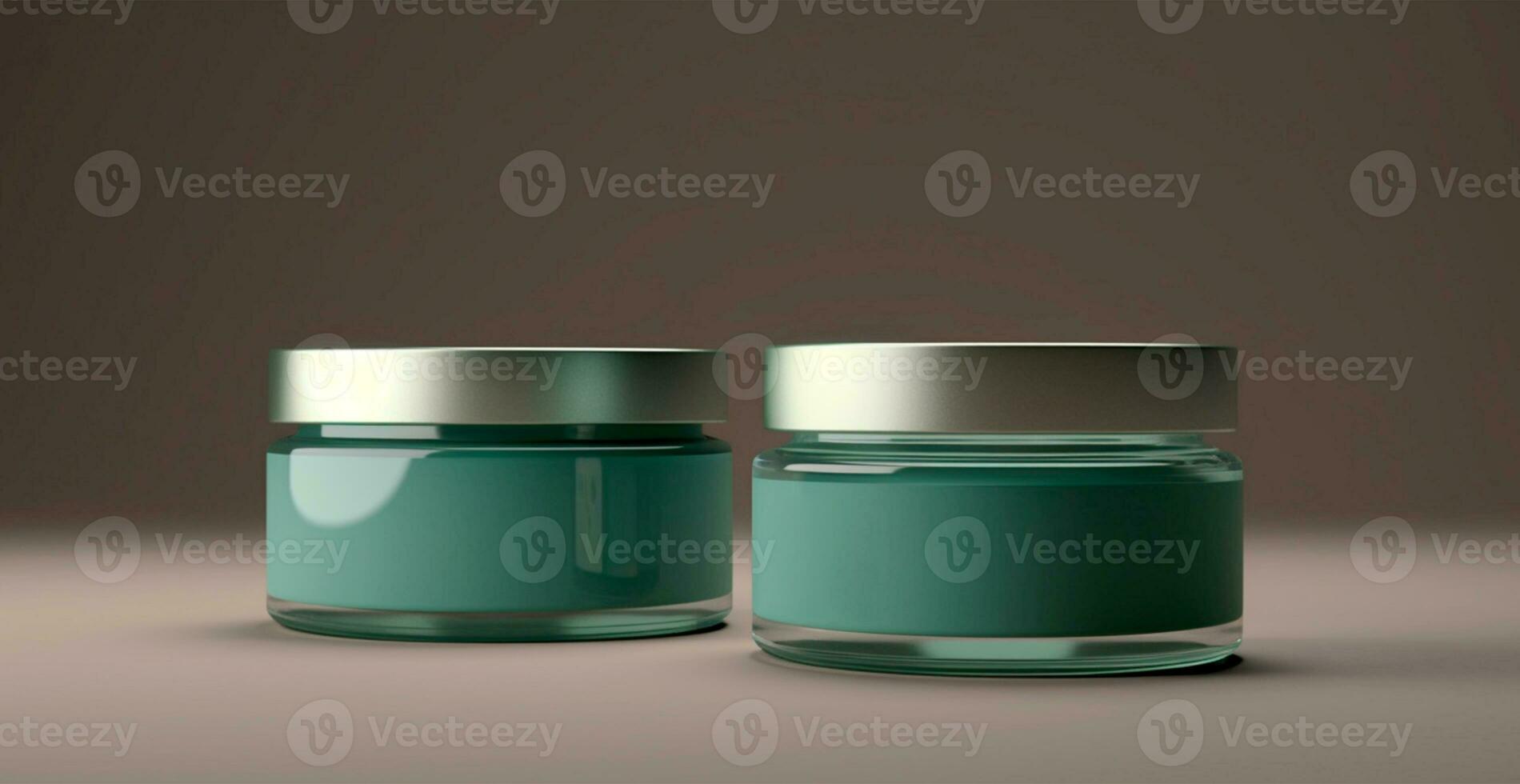 Cosmetic anti-aging cream jar set, advertisement for your product - AI generated image photo