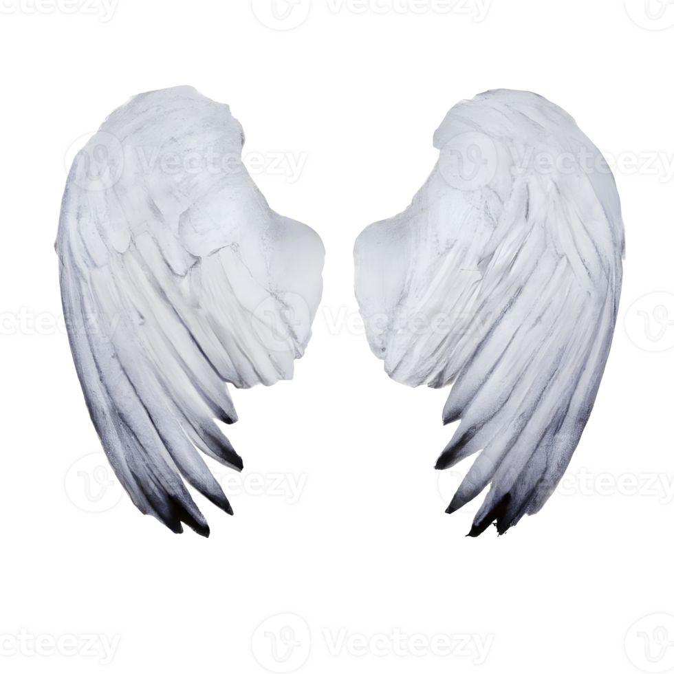 White angel wings. Generative AI 26851156 PNG