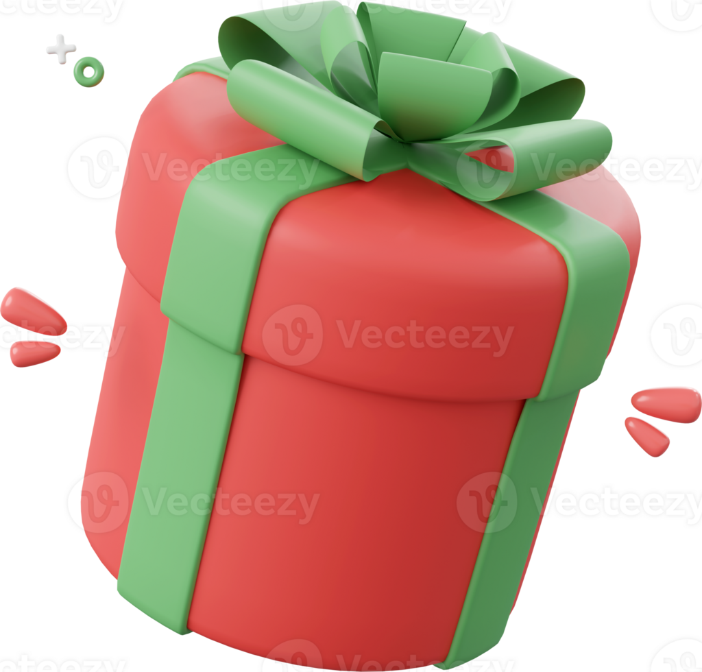 Gift box, Christmas theme elements 3d illustration png