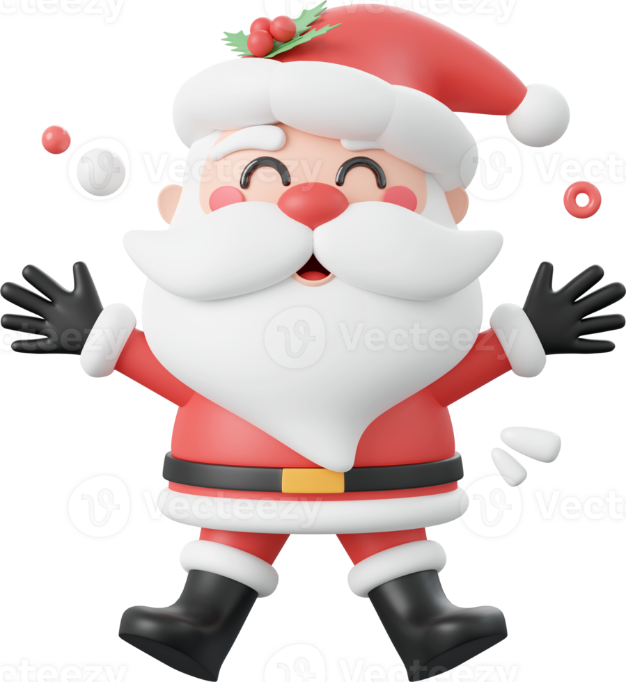 Christmas Santa Claus, Christmas theme elements 3d illustration png
