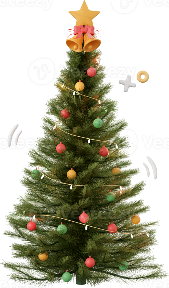 Navidad árbol, Navidad tema elementos 3d ilustración png