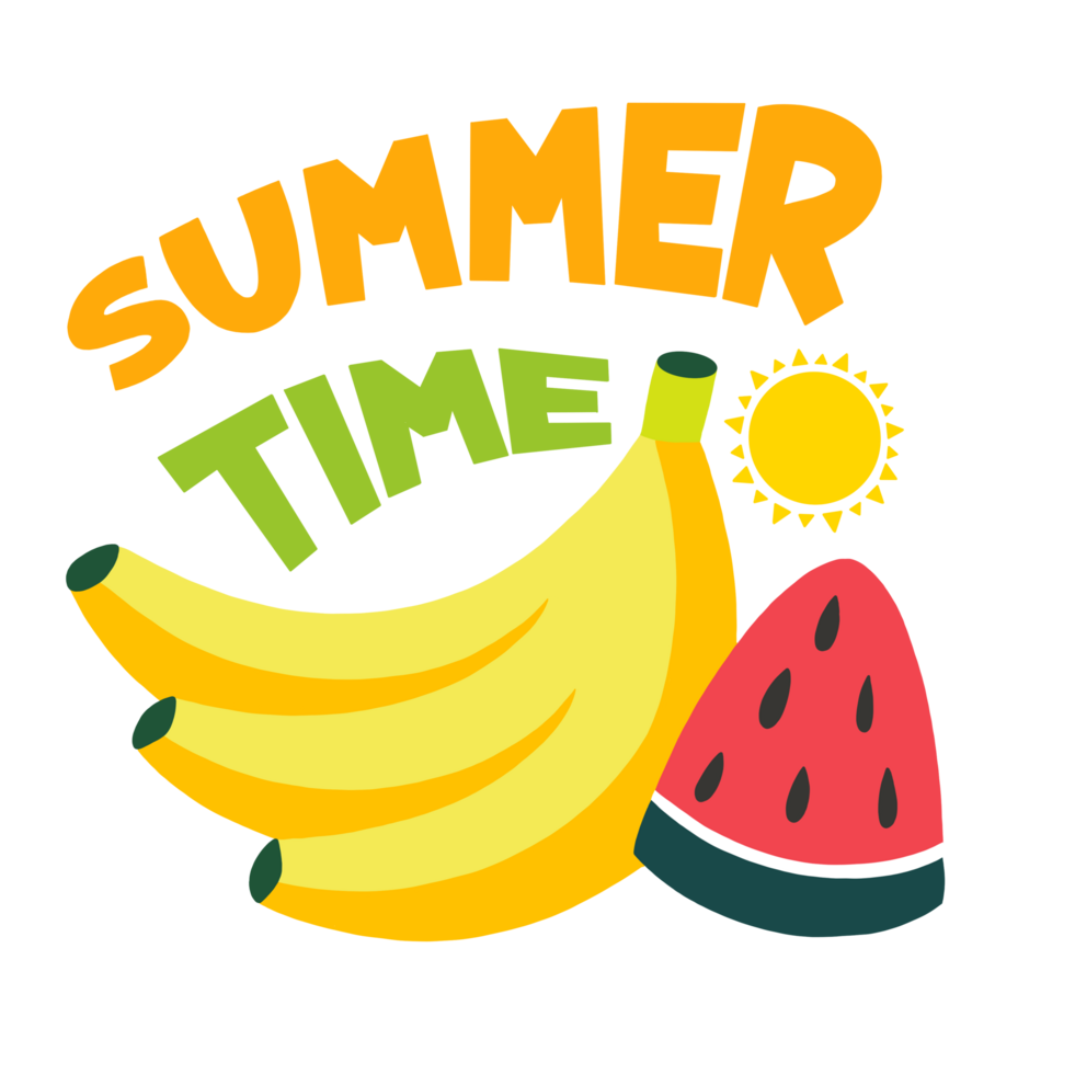 summer time fruit sticker art png