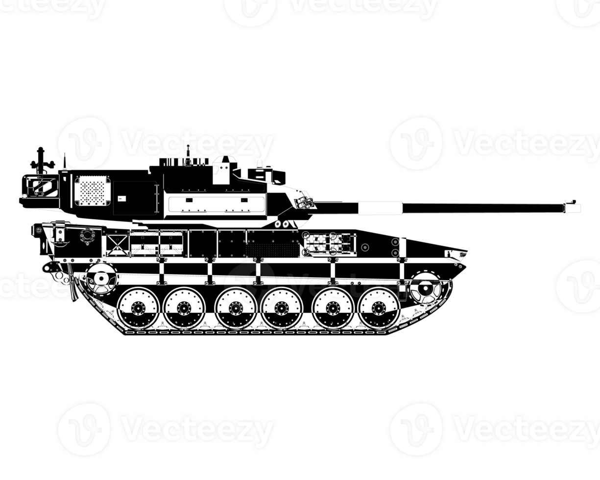 Main battle tank in abstract. Armored fighting vehicle. Special combat