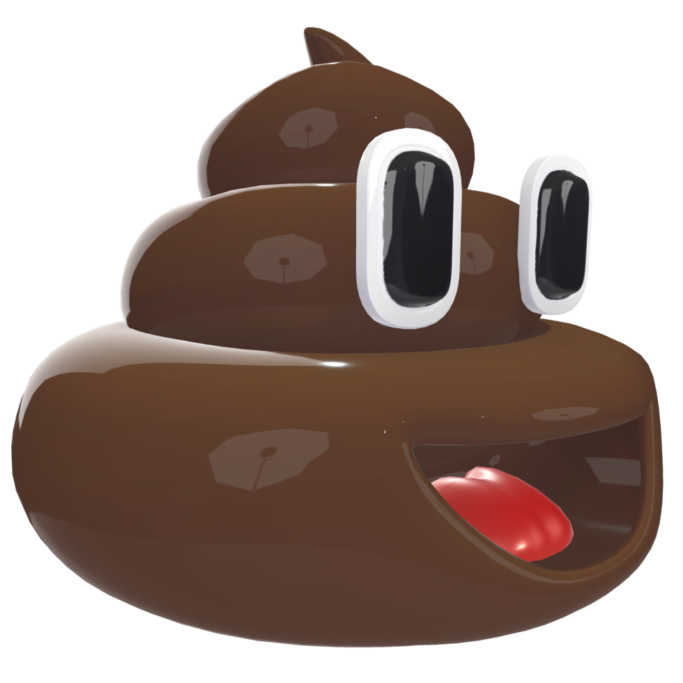 A cartoon poop with eyes and a red tongue. Poo emoticon, emoji poop ...