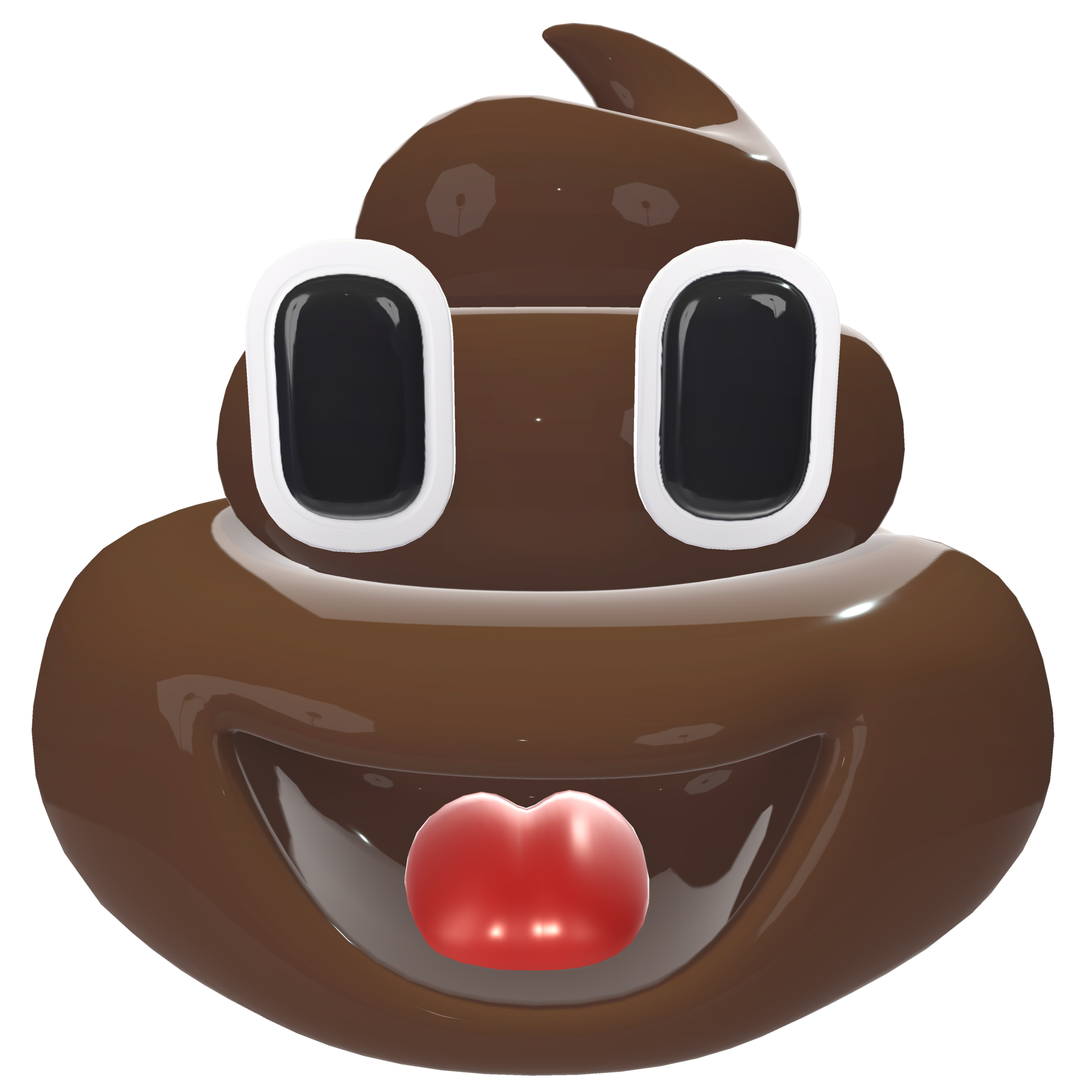 A cartoon poop with eyes and a red tongue. Poo emoticon, emoji poop ...
