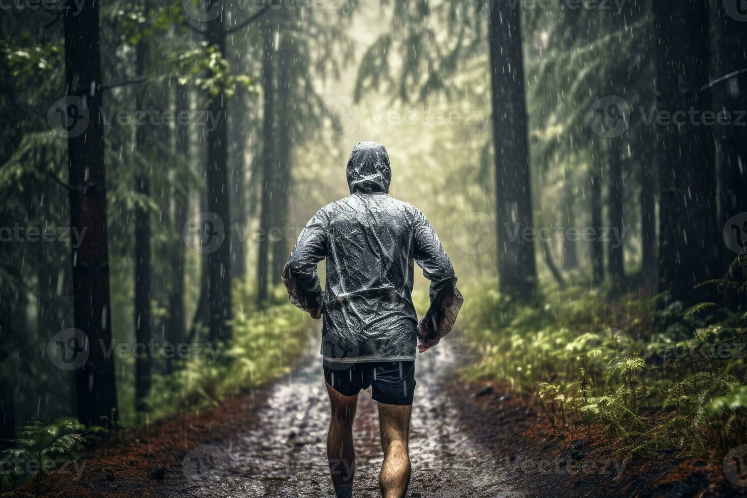 Runner top in forest