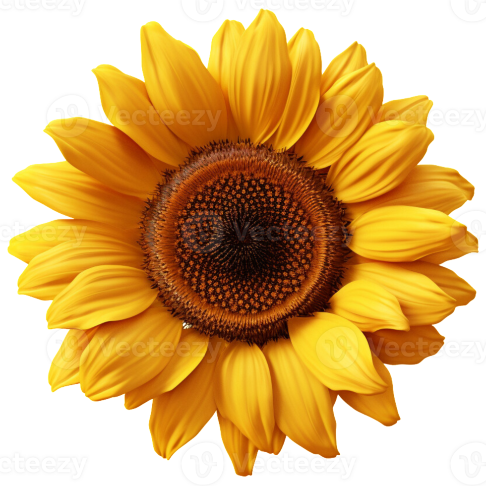 AI Generated 3D Sunflower png