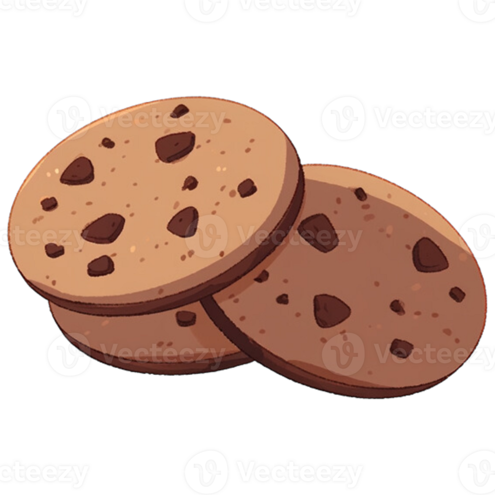 AI Generated Choco Chip Cookie png