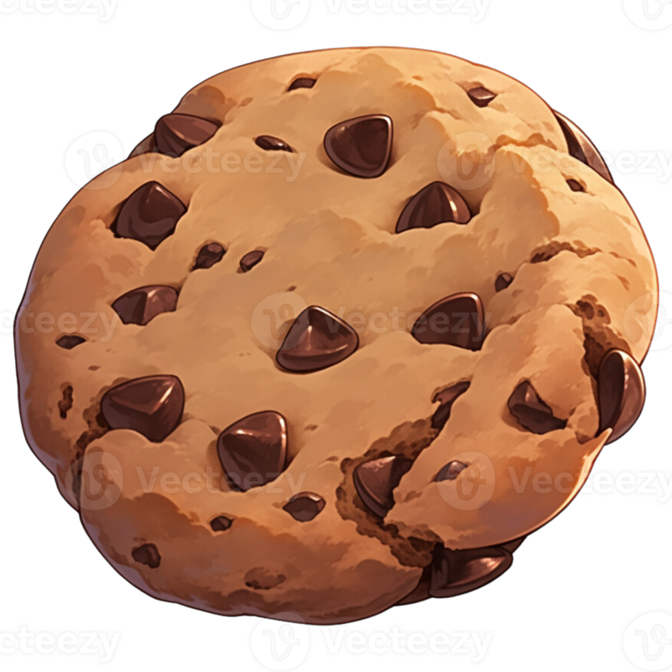 AI Generated Choco Chip Cookie png