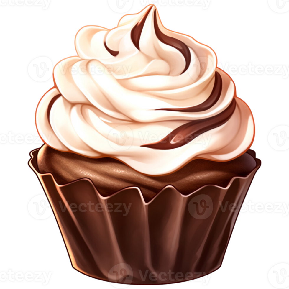 ai generato cioccolato Cupcake png