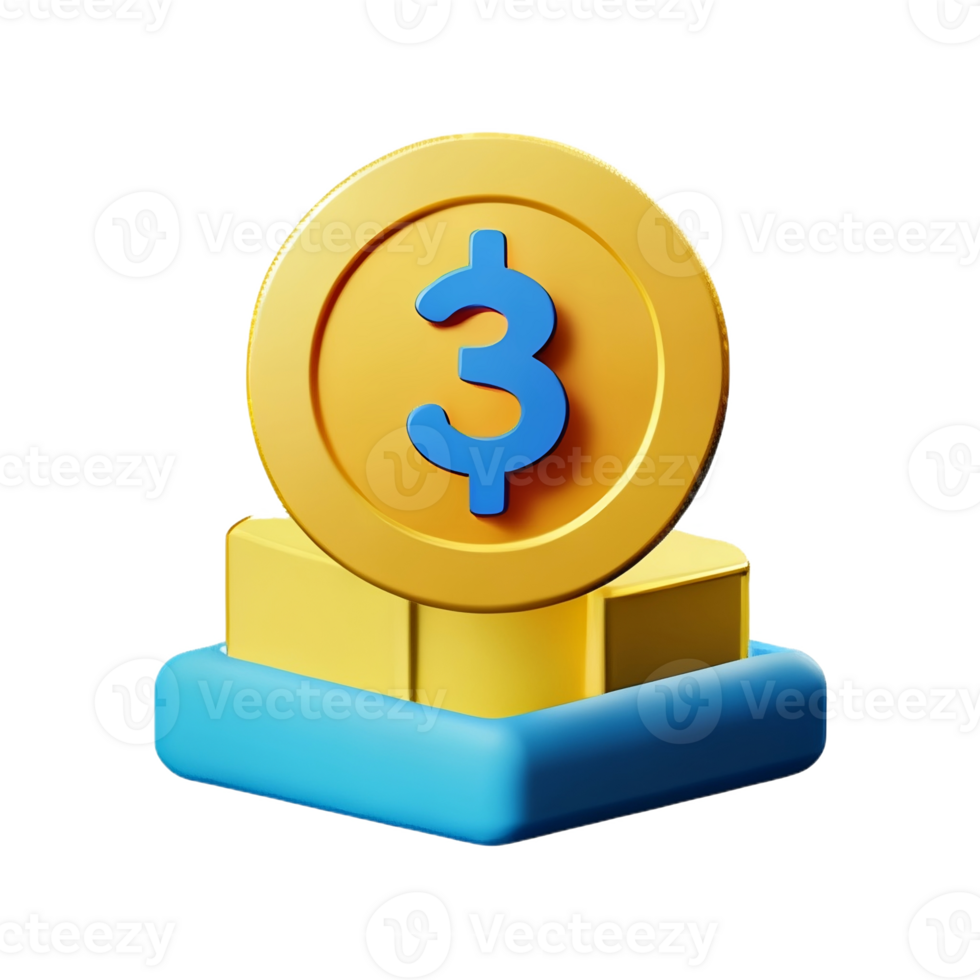 money 3d element icon png