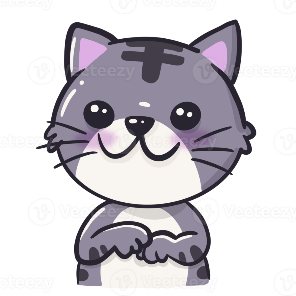 desenho de gato fofo png