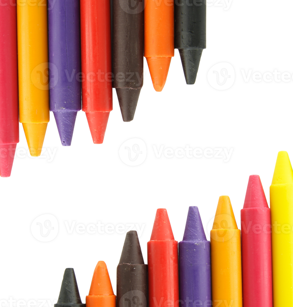 Wax crayons isolated with clipping path png