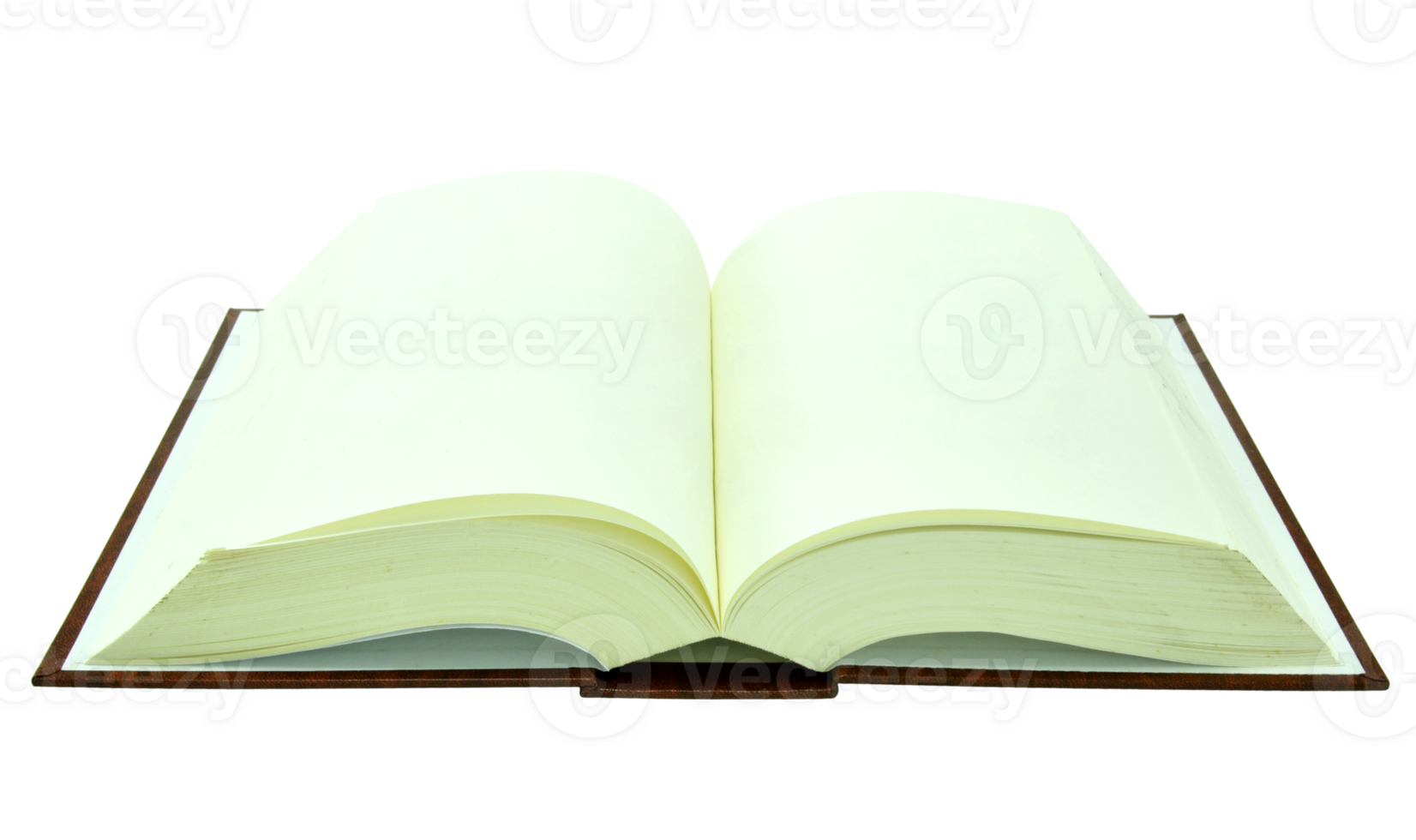 Open blank book isolated with clipping path for mockup png