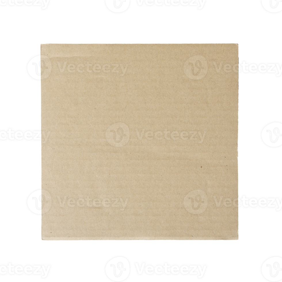 recycled cardboard isolated with clipping path for mockup png