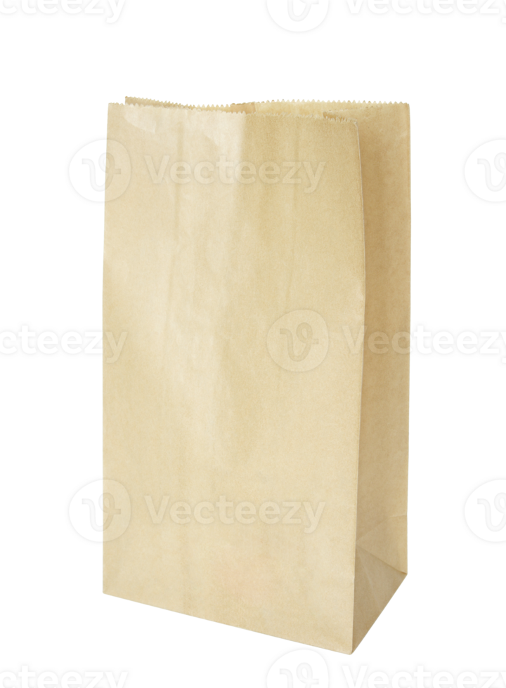 Brown paper bag isolated with clipping path for mockup 26852730 PNG