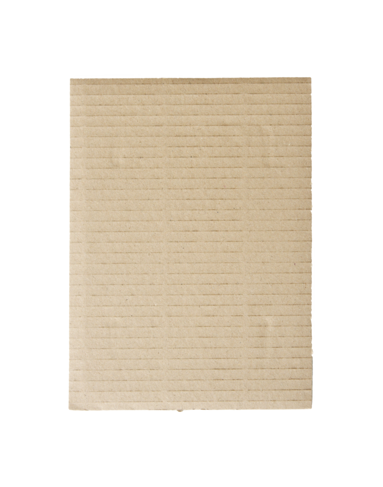 recycled cardboard isolated with clipping path for mockup png