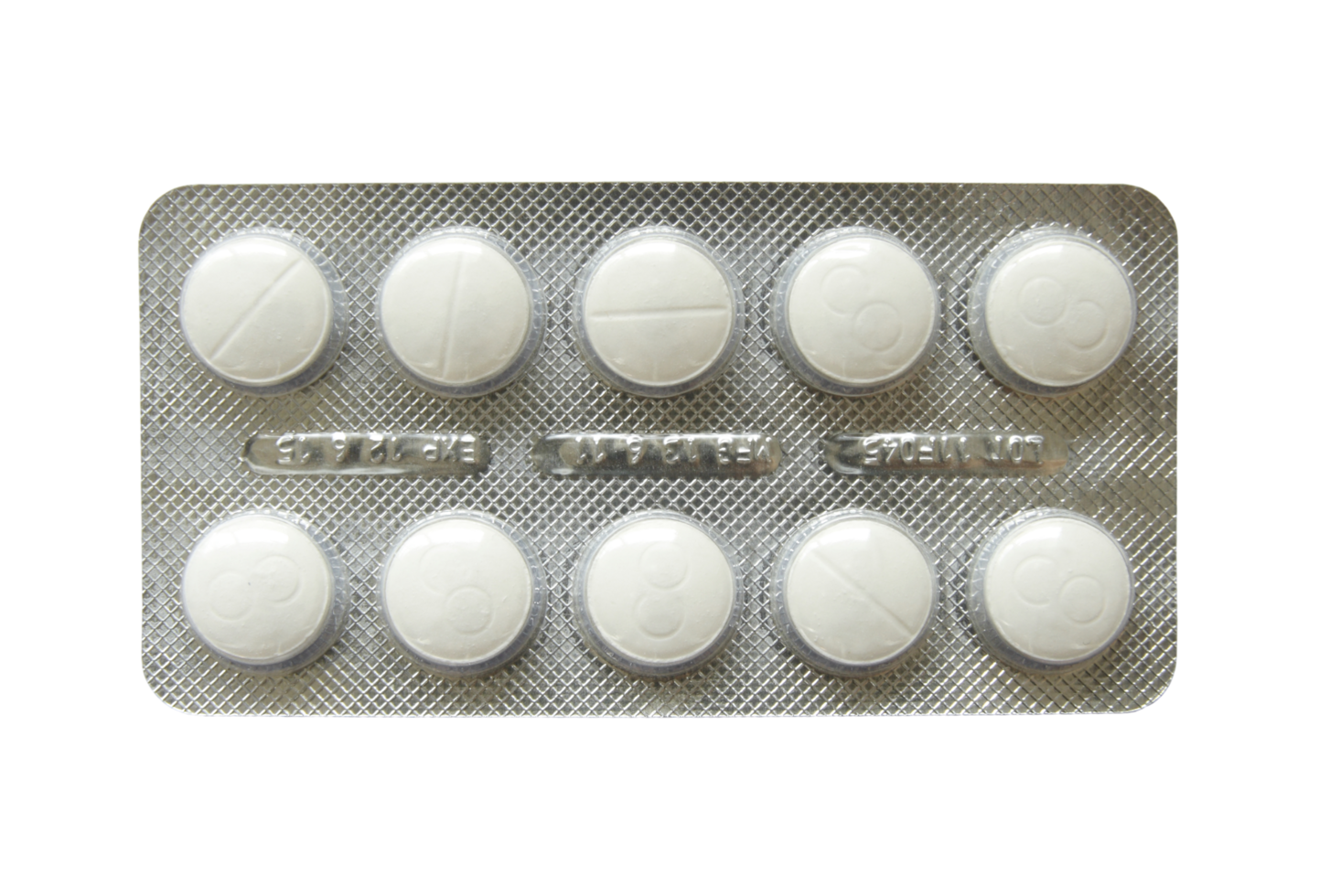 Pack of pills isolated with clipping path png