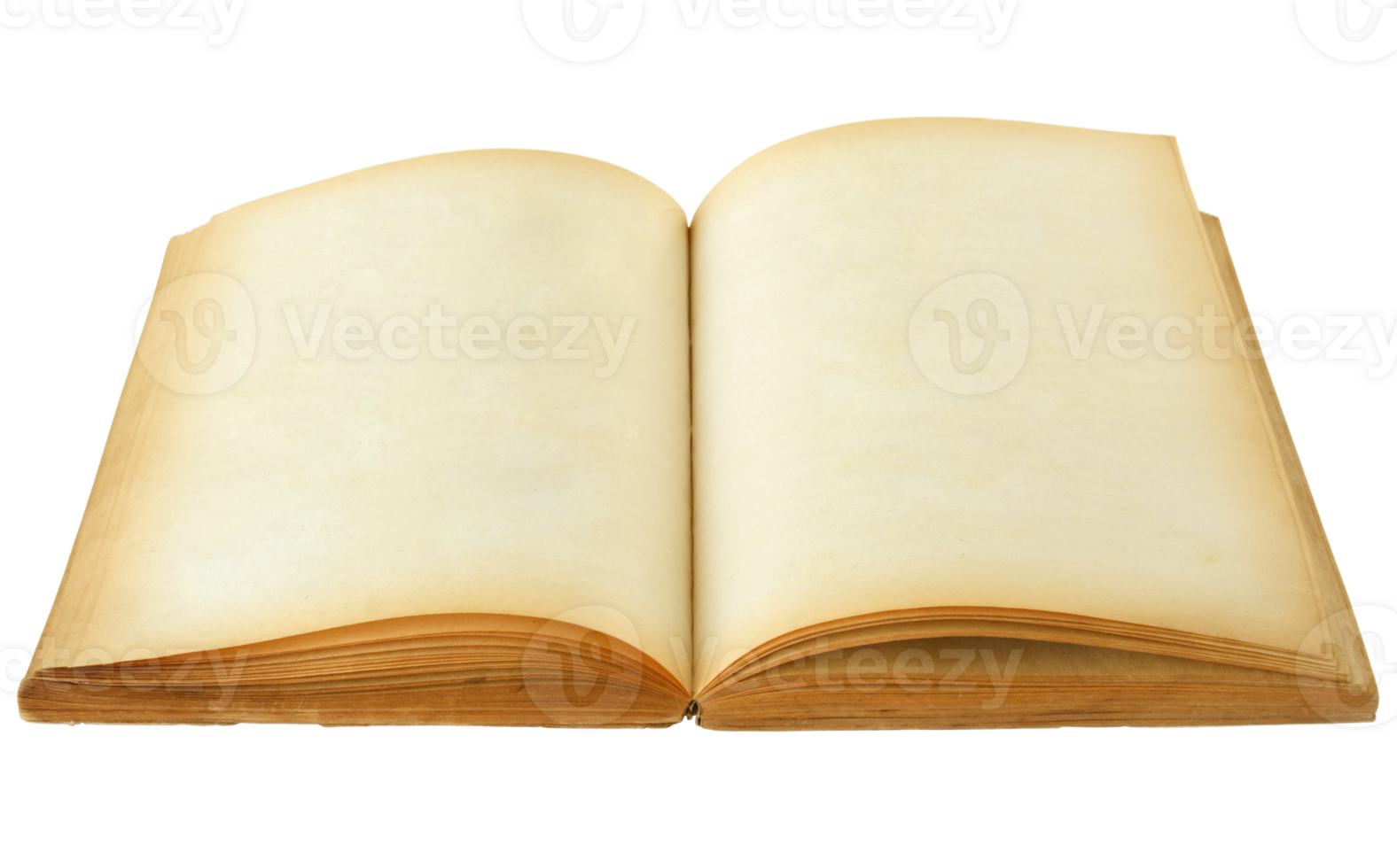 open old book isolated with clipping path for mockup png