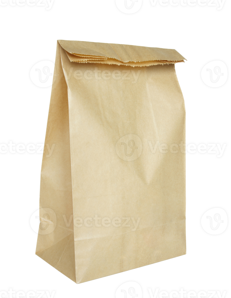 Brown paper bag isolated with clipping path for mockup 26852751 PNG
