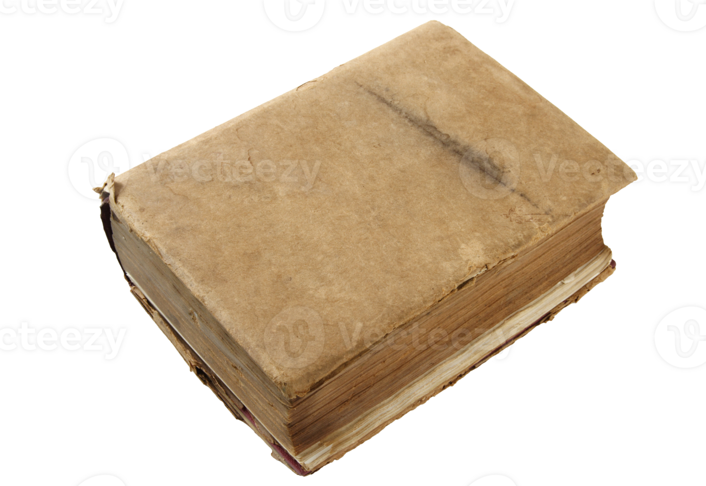 Old book isolated with clipping path for mockup png