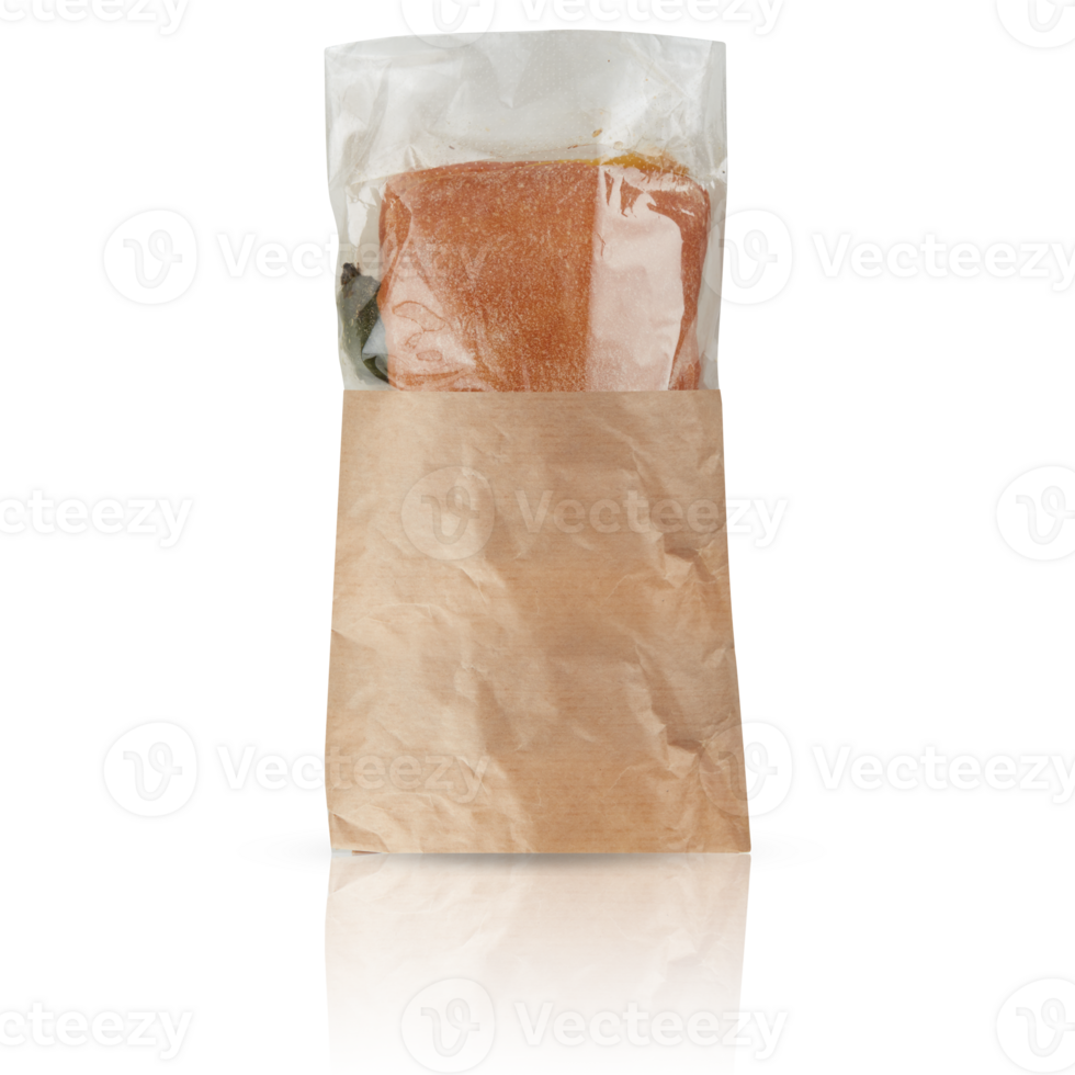 Burger buns in a plastic bag cut out isolated transparent background png