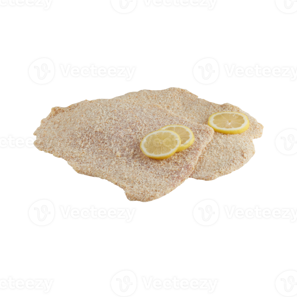 Crispy Battered Fish Fillet cut out isolated transparent background png
